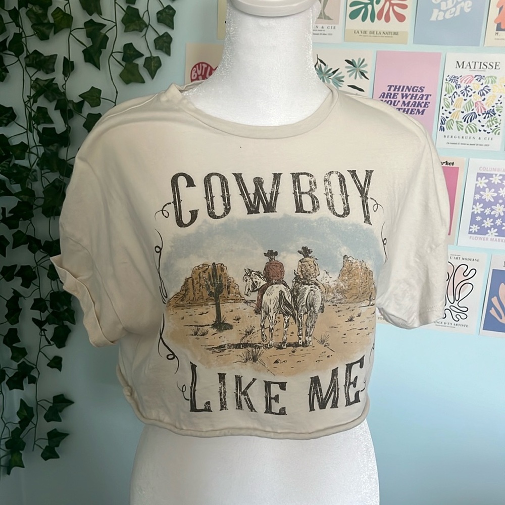 Cowboy like Me cropped tshirt